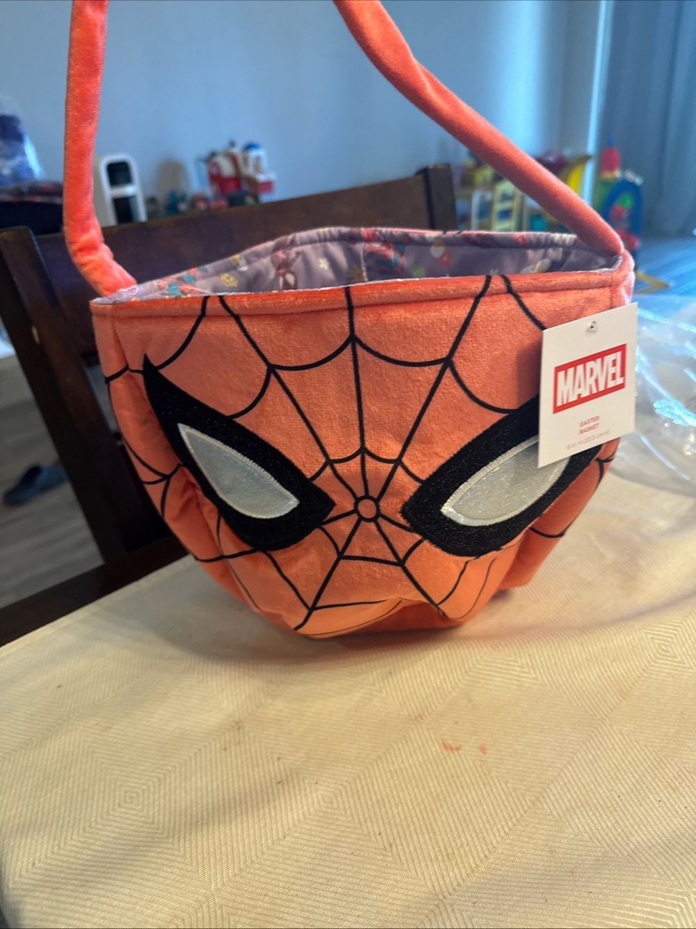 Marvel Purple Spider-Man Themed Plush Tote